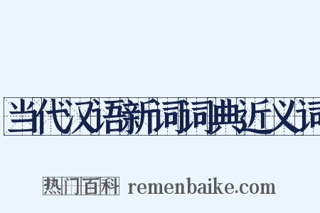 当代汉语新词词典近义词是什么意思的图片
